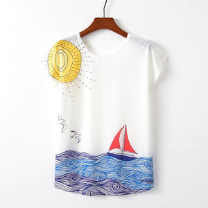 Sailing Print T-Shirt