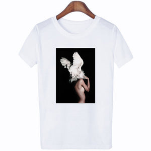 Flowers Feather T-Shirt