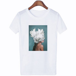 Flowers Feather T-Shirt